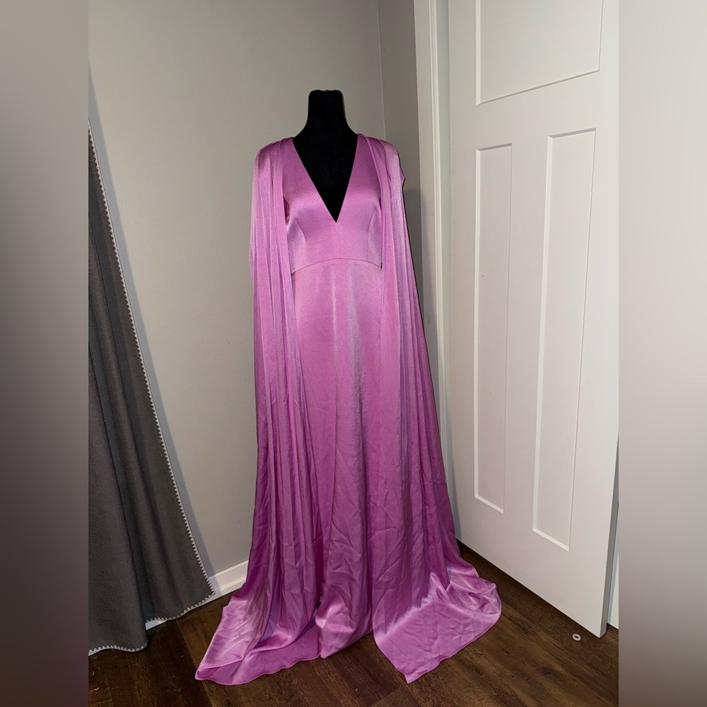 Alex Perry Hudson Cape Column Gown | Orchid | UK 12 / US 8 | NWT - Picture 2 of 11
